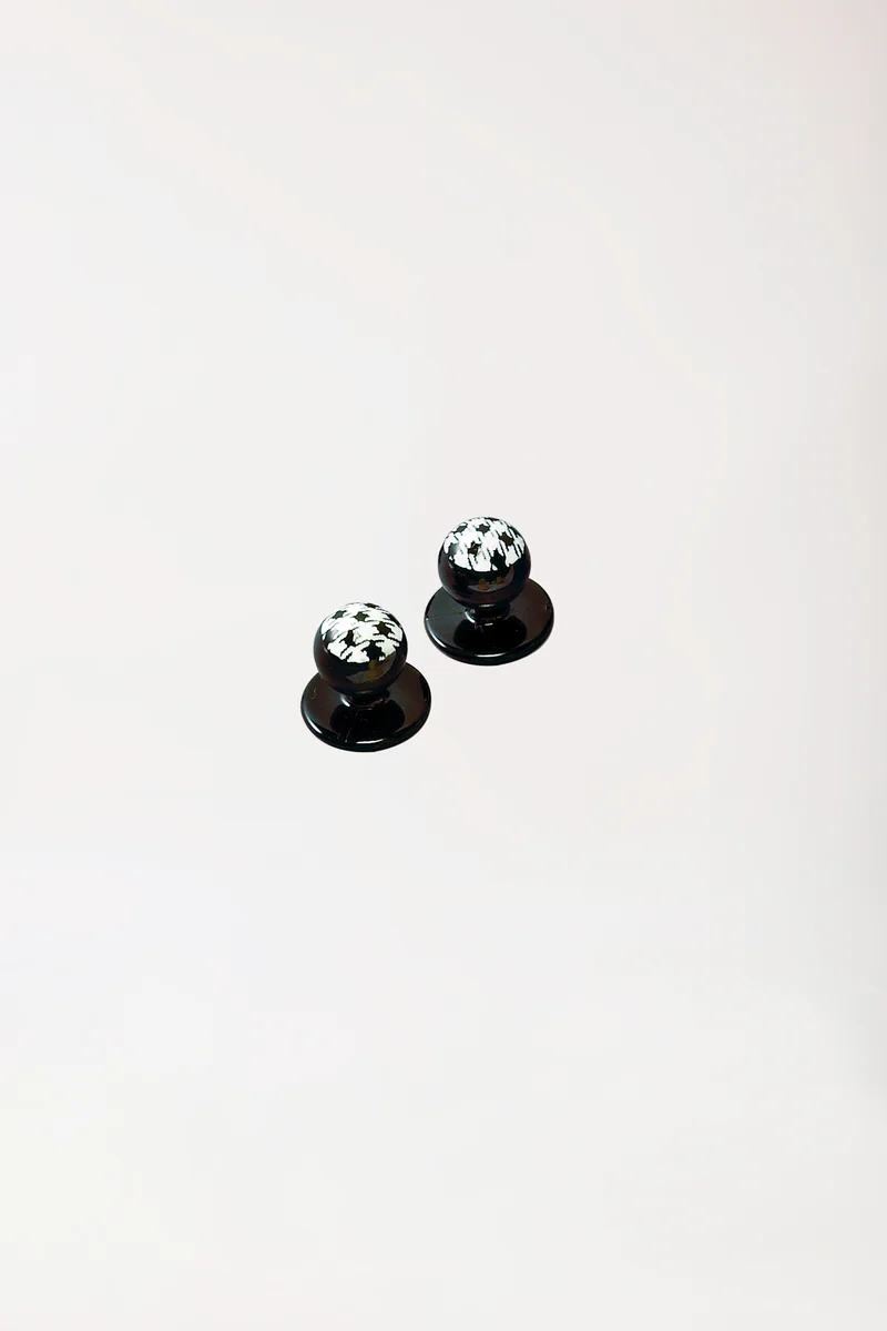 Gastro Kugelknöpfe Unisex - 12 Stück schwarz/weiß