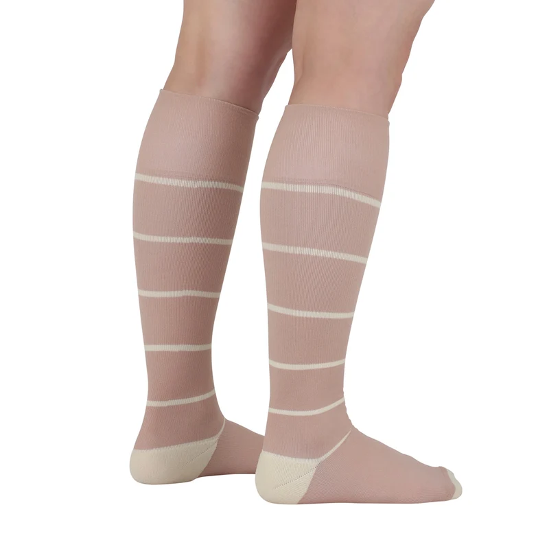 Rejuva® Broad Stripe Knee High, 15-20 mmHg