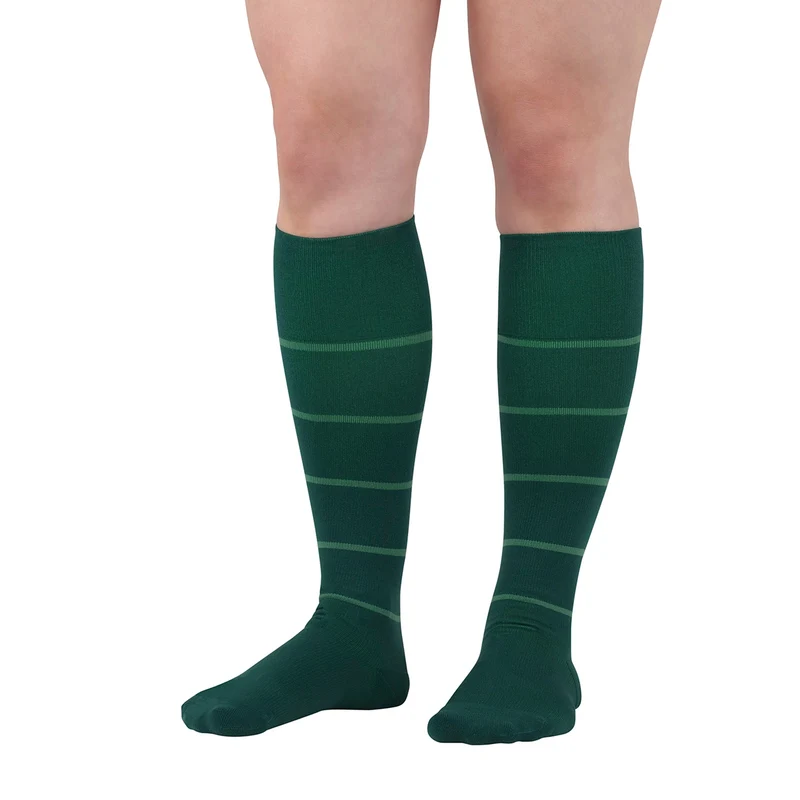 Rejuva® Broad Stripe Knee High, 15-20 mmHg