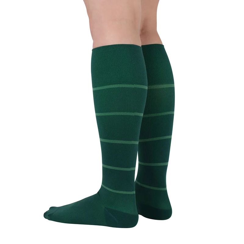 Rejuva® Broad Stripe Knee High, 15-20 mmHg