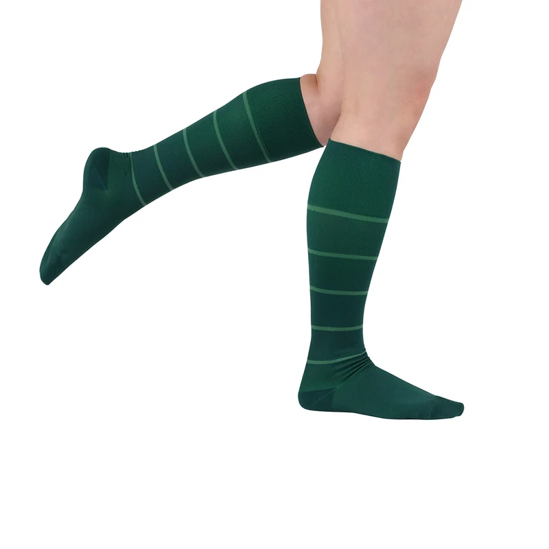 Rejuva® Broad Stripe Knee High, 15-20 mmHg