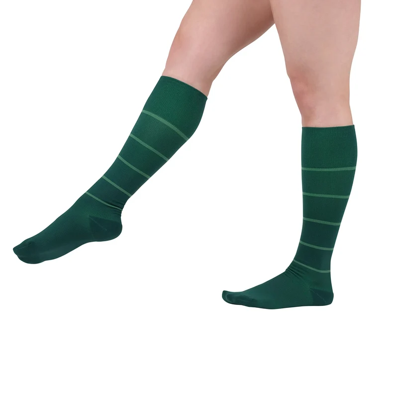 Rejuva® Broad Stripe Knee High, 15-20 mmHg
