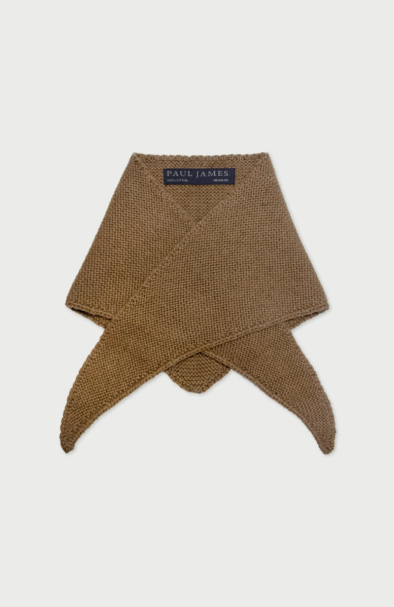 Cotton Garter Knit Mini Neckerchief