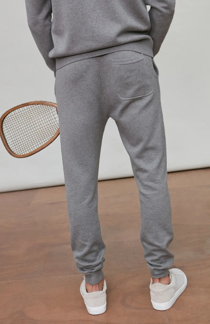 Mens Midweight Cotton Loopback Knitted Joggers