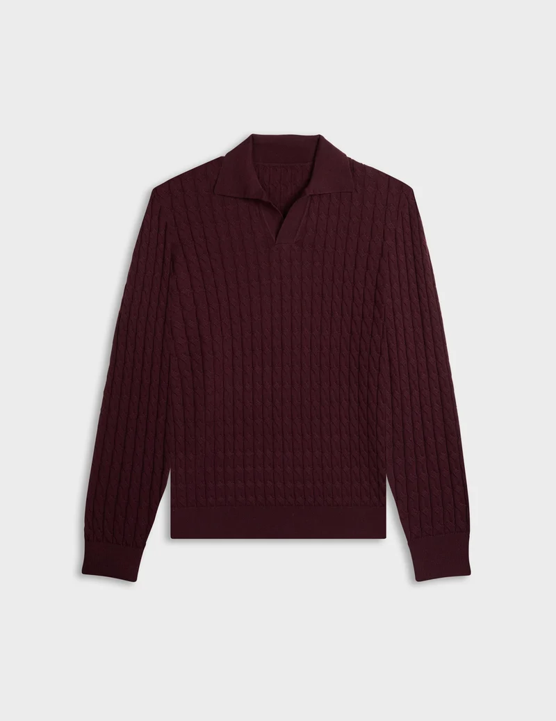 Pull Piersen en laine mérinos bordeaux
