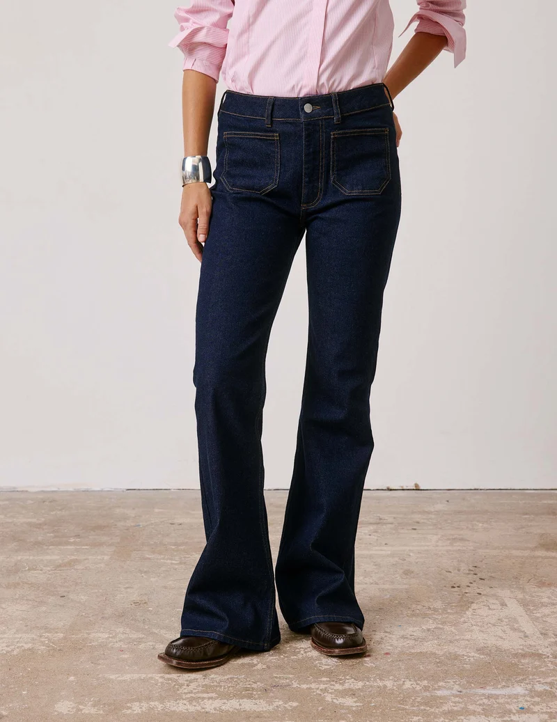 Jean flare Kate en denim