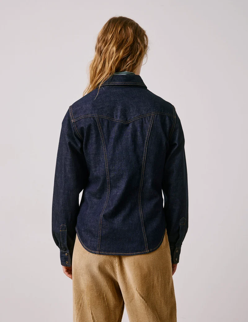 Chemise Penny en denim bleu marine