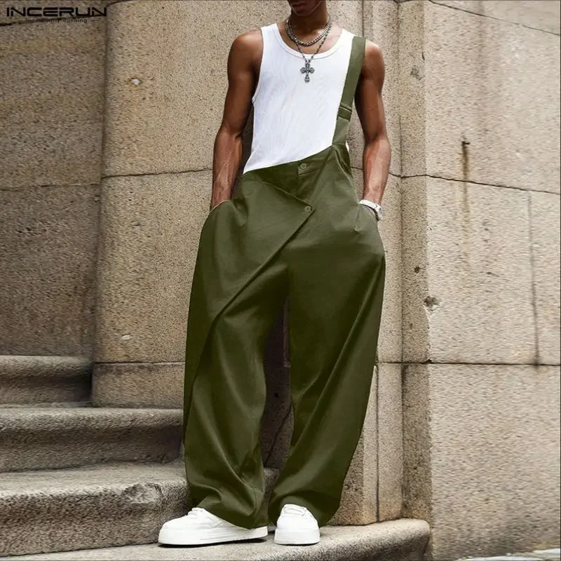 Männer Latzhose Hose Harems Pumphosen Pluderhosen Jogger Overalls Streetwear