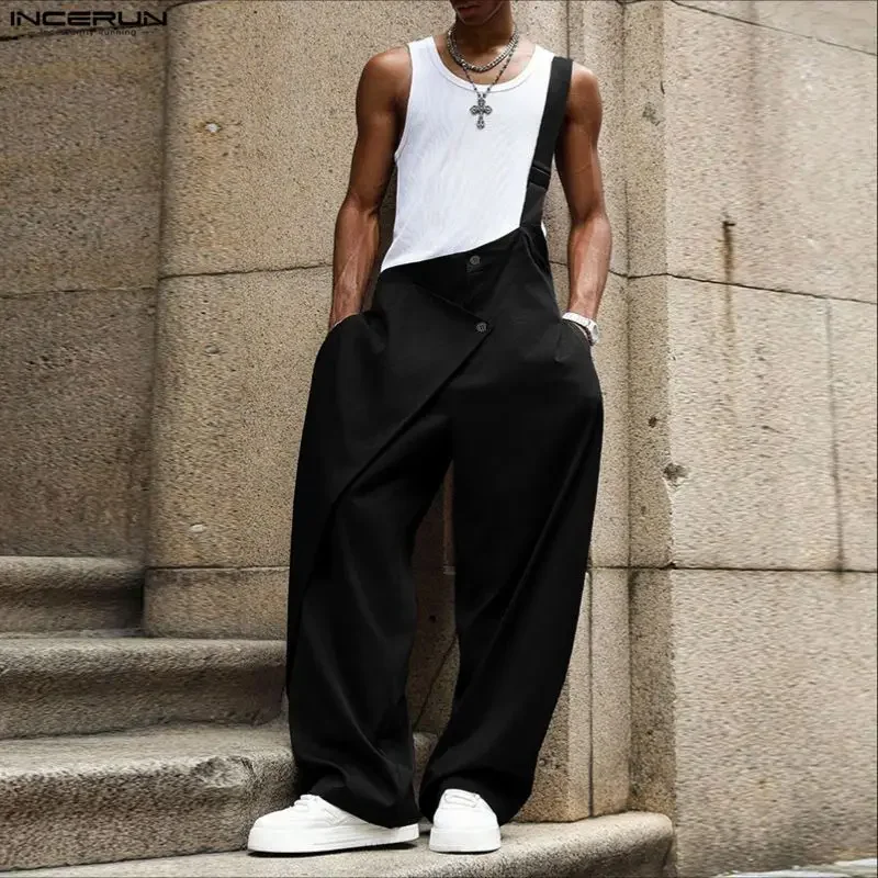 Männer Latzhose Hose Harems Pumphosen Pluderhosen Jogger Overalls Streetwear