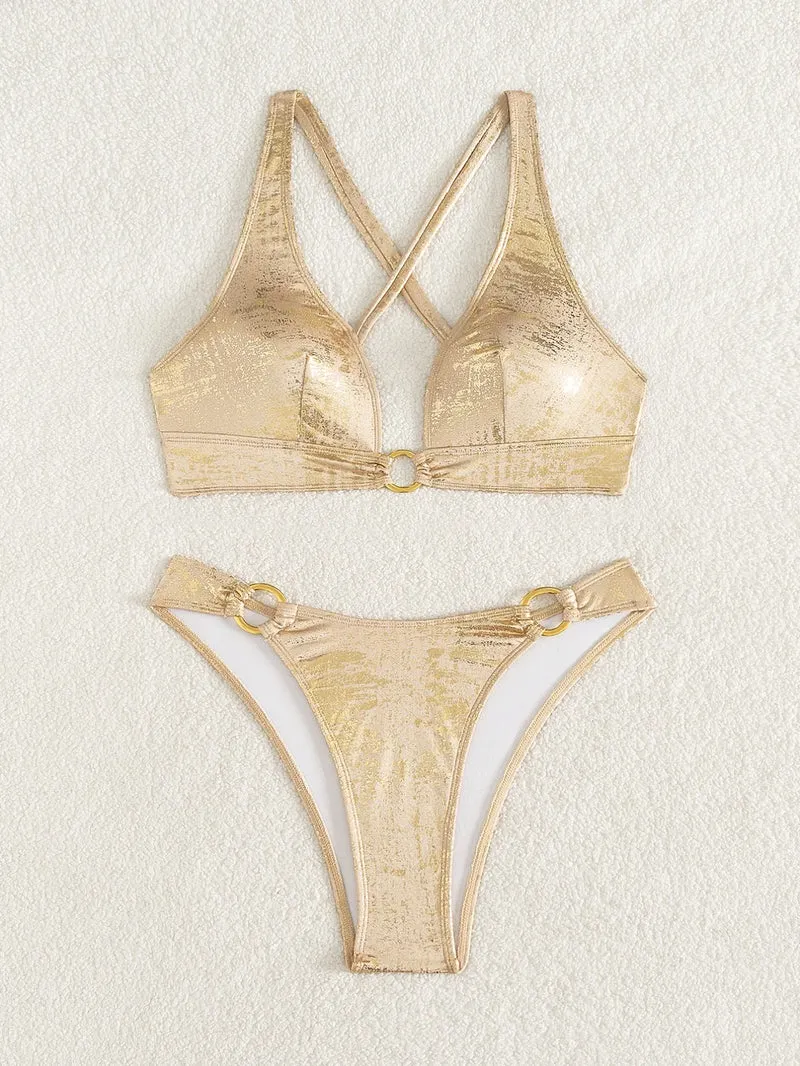 Frauen Bademode High Cut Bikini Set Sexy Micro Badeanzug Damen Tanga Swimwear