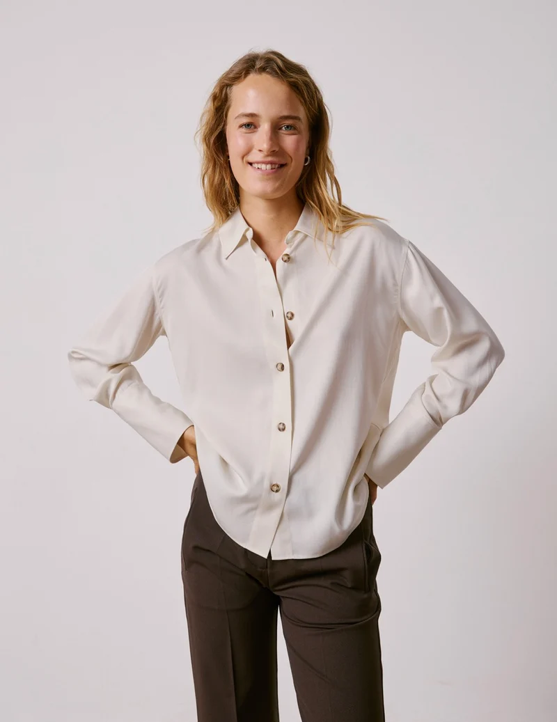 Chemise Mila en lyocell beige