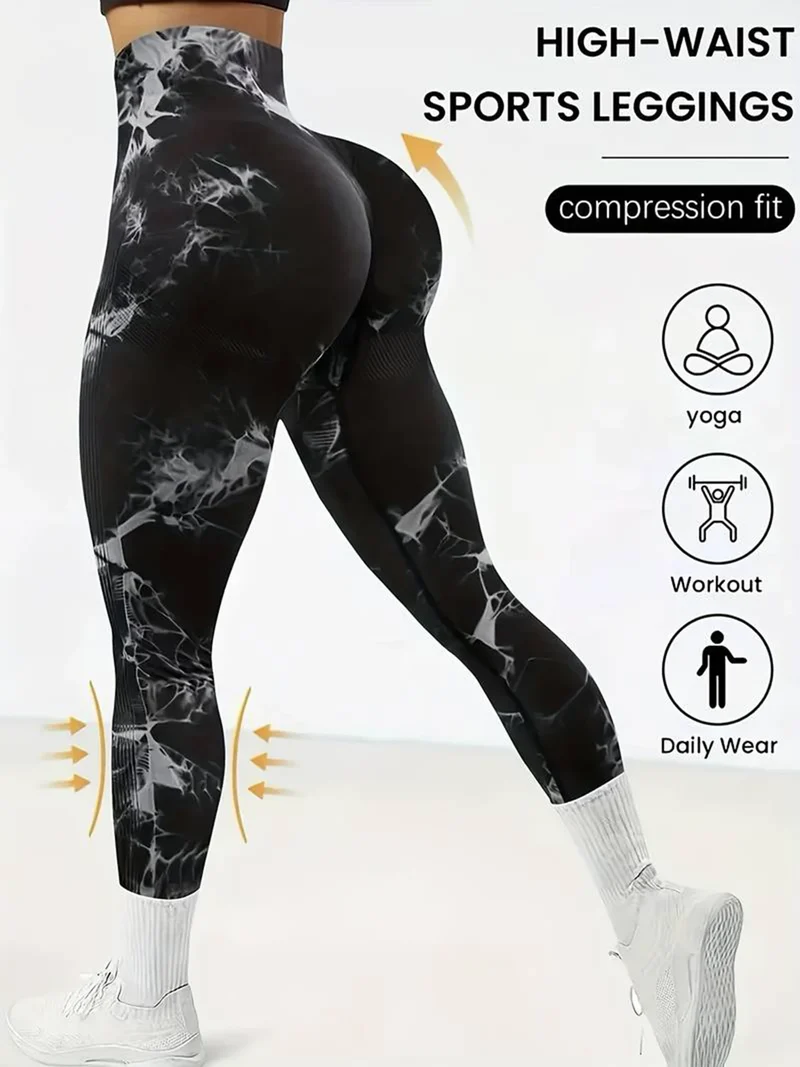 Yoga Leggings Push Up Damen Sport Hose Fitness Gym Stretch Leggins Jogginghose