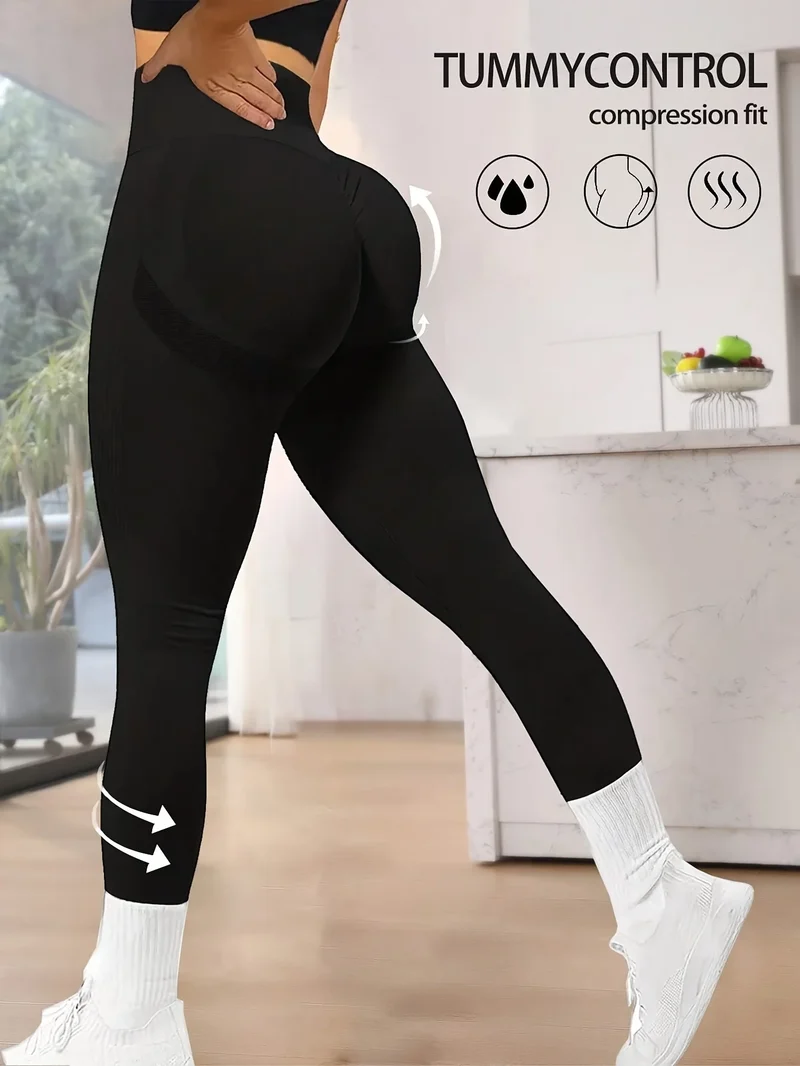 Yoga Leggings Push Up Damen Sport Hose Fitness Gym Stretch Leggins Jogginghose