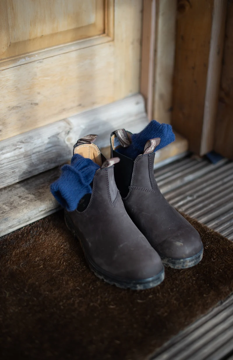 Wandersocken mit Alpaka-Kissensohle