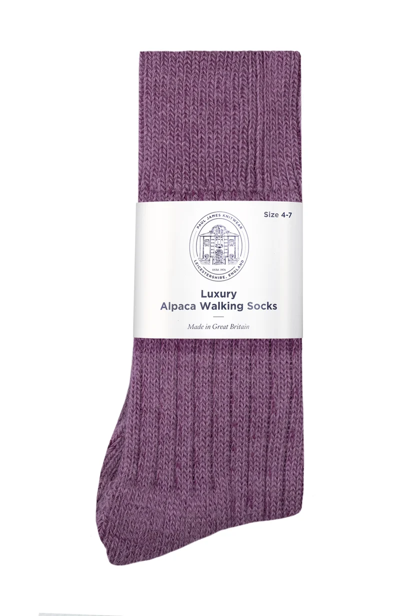 Wandersocken mit Alpaka-Kissensohle