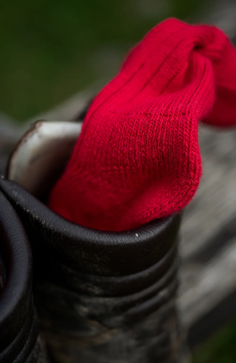 Wandersocken mit Alpaka-Kissensohle