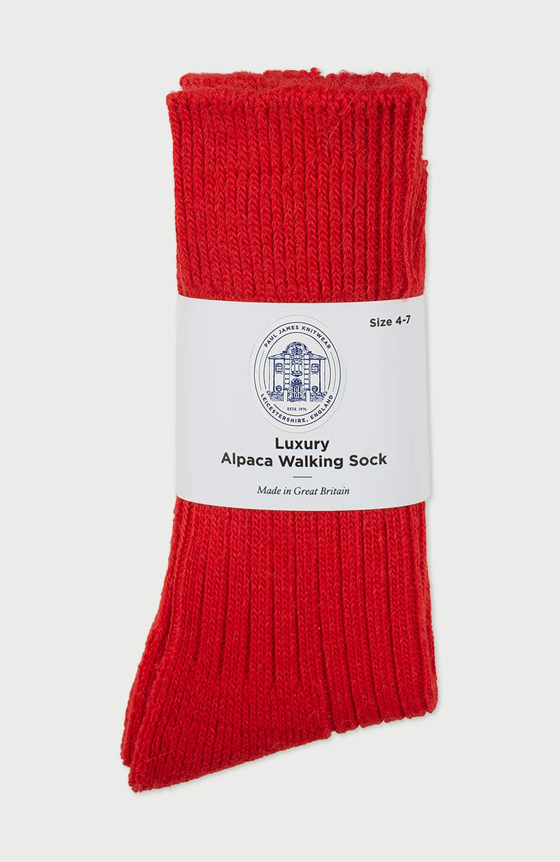 Wandersocken mit Alpaka-Kissensohle