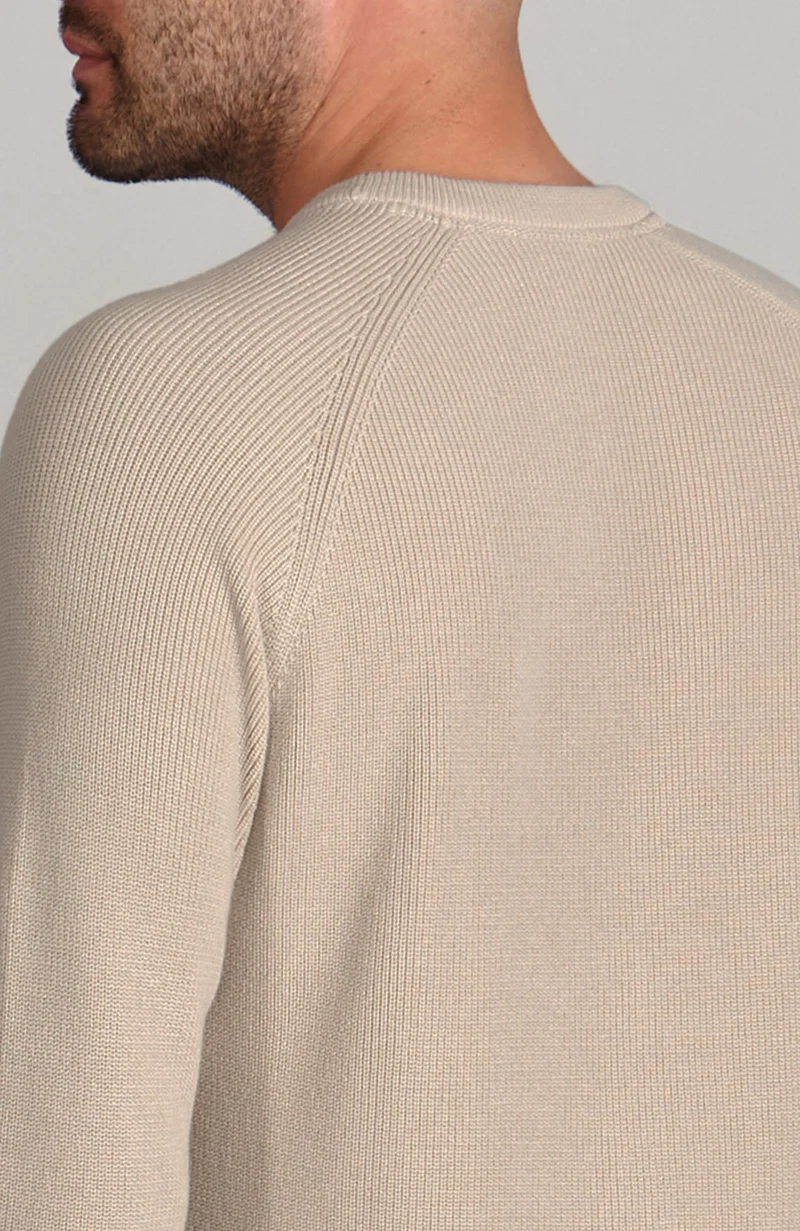 Leichter Herren-Fischerripppullover aus 100 % Baumwolle