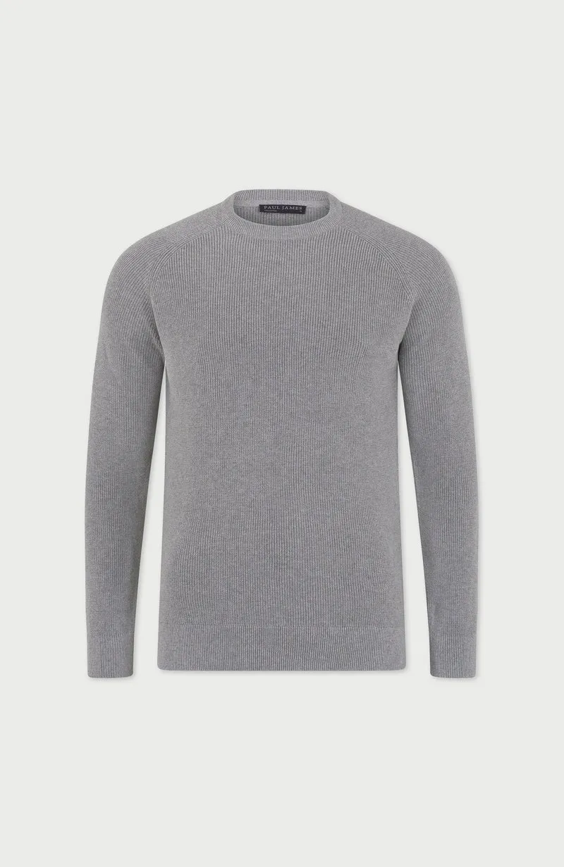 Leichter Herren-Fischerripppullover aus 100 % Baumwolle