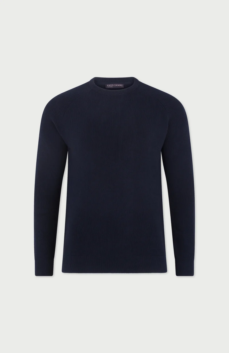 Leichter Herren-Fischerripppullover aus 100 % Baumwolle