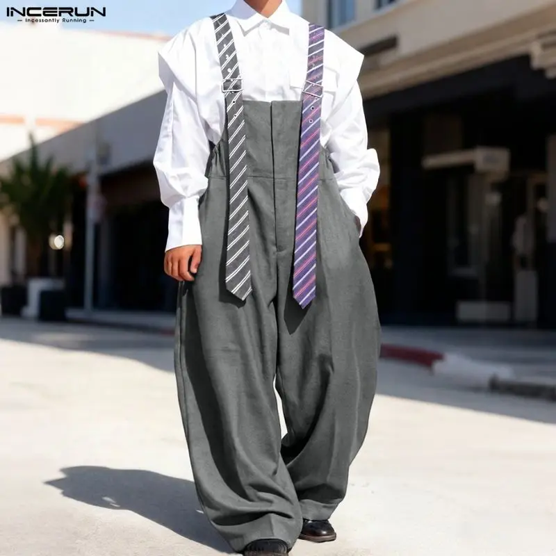 Männer Latzhose Hose Harems Pumphosen Pluderhosen Jogger Overalls Streetwear