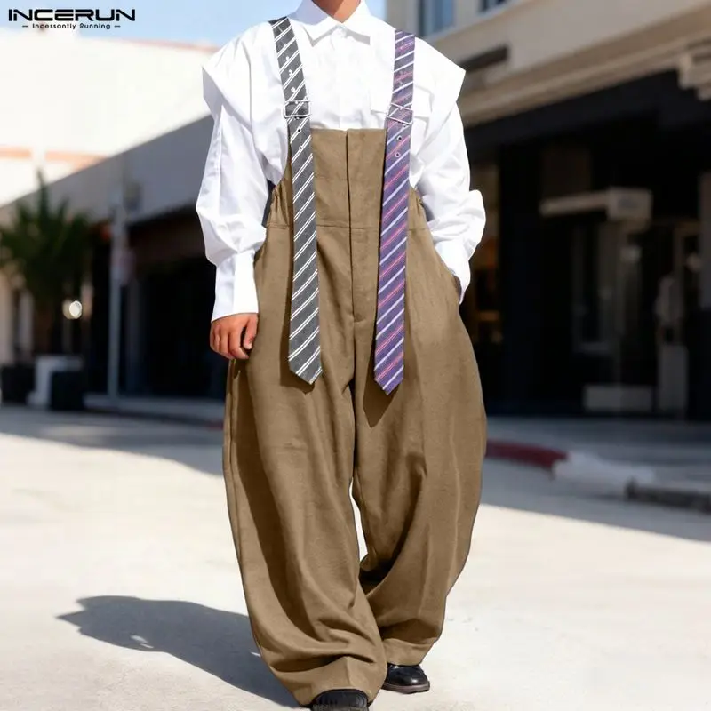 Männer Latzhose Hose Harems Pumphosen Pluderhosen Jogger Overalls Streetwear
