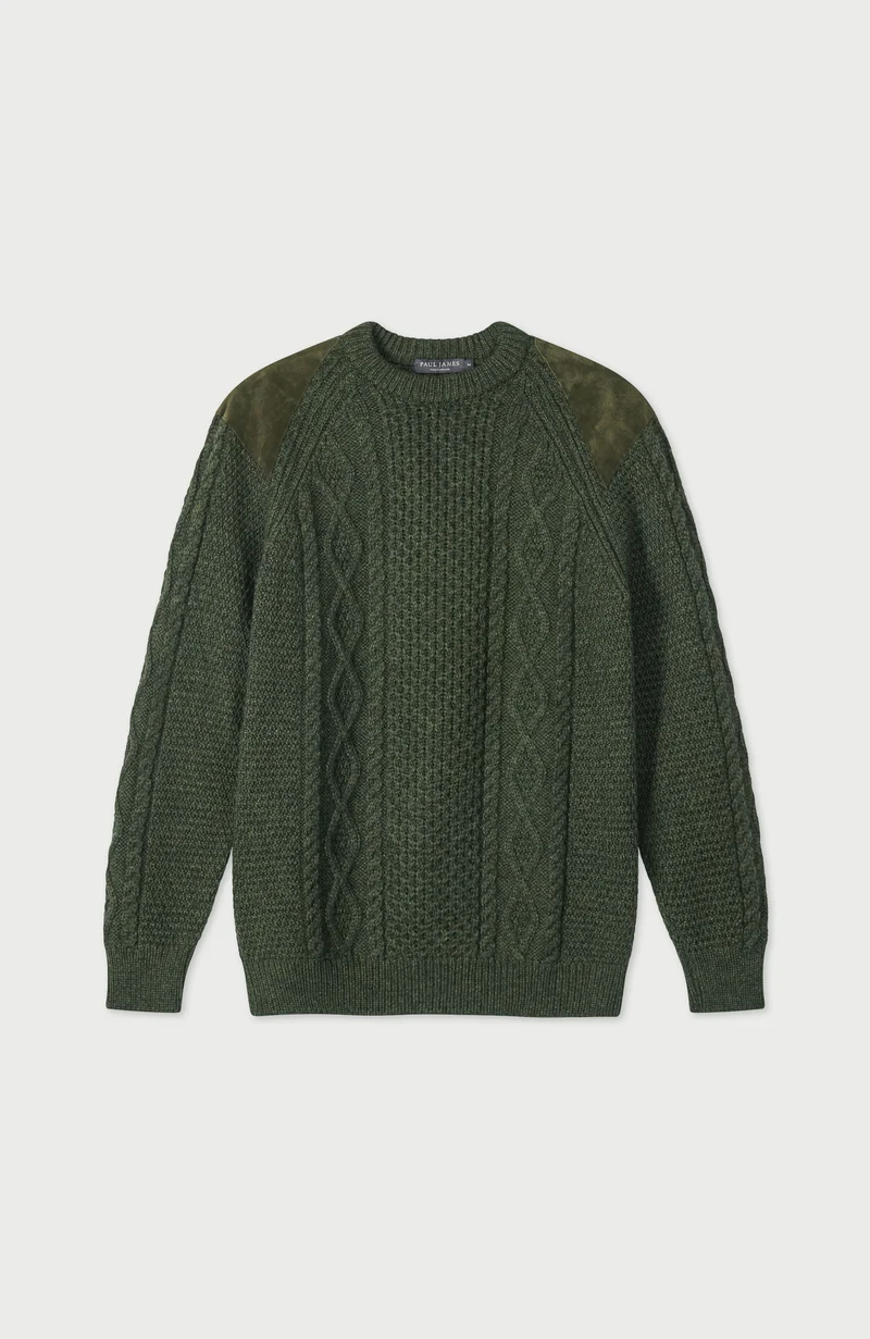 Mens Chunky Merino Wool Shooting Jumper