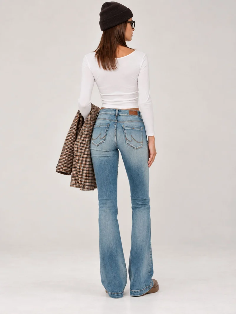 LTB - FALLON MID, Mid Waist, Bootcut, Rosel Wash