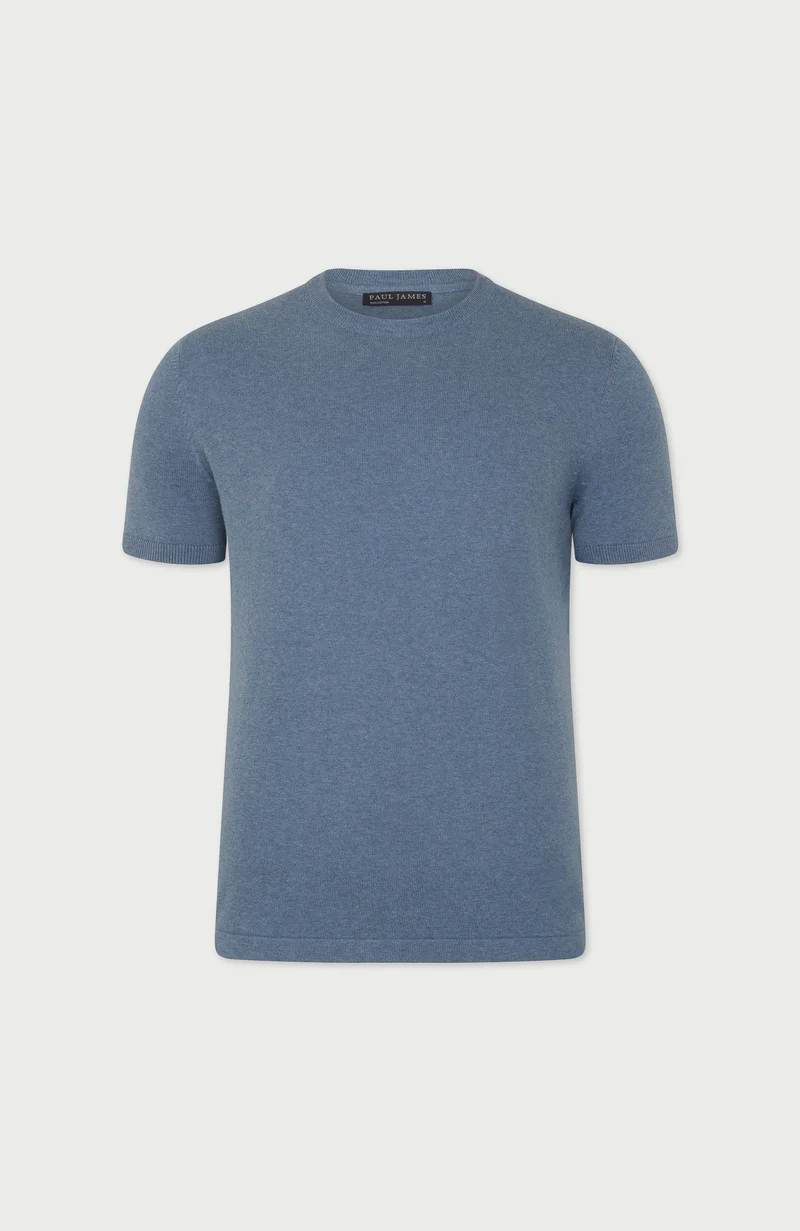 Mens Lightweight Cotton Knitted T-Shirt