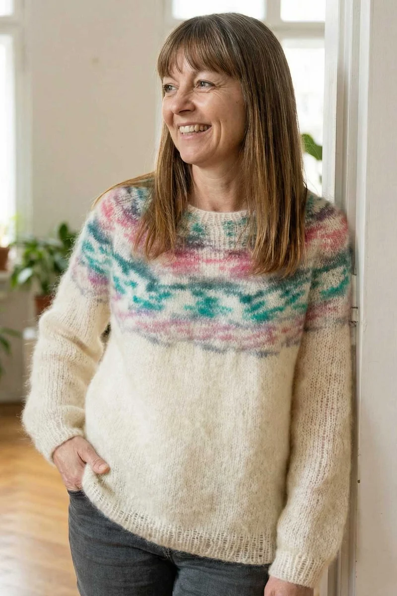 Anleitung Wonder Sweater Top Down mit Rundpasse