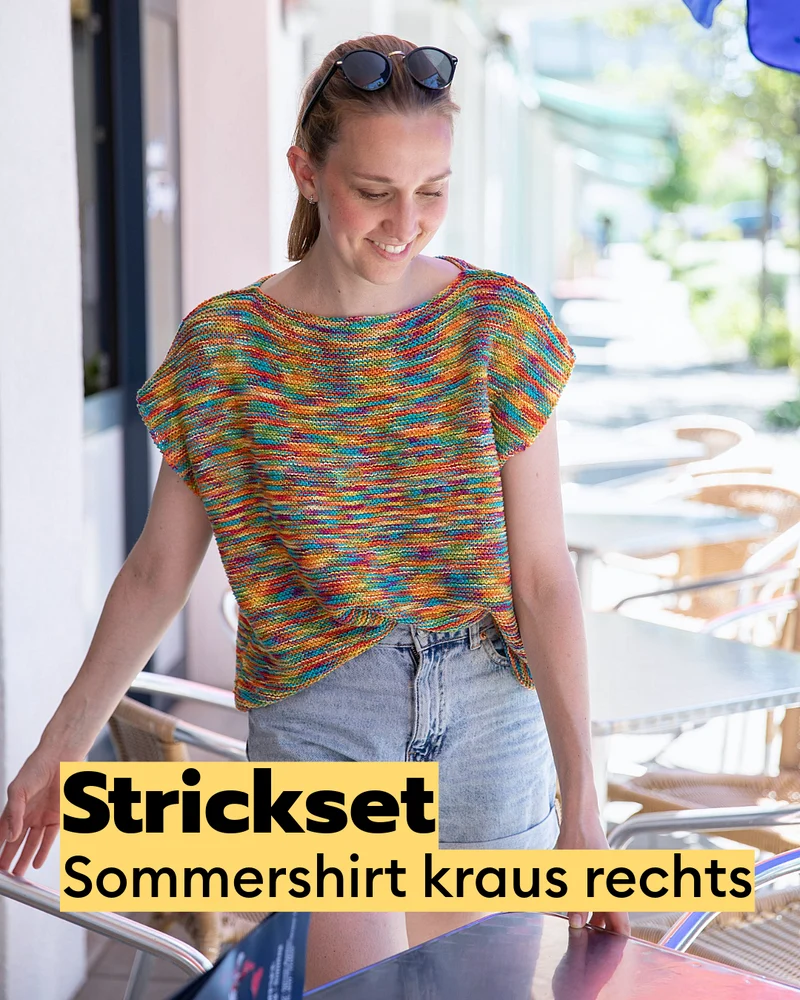 Strickset Shirt kraus rechts