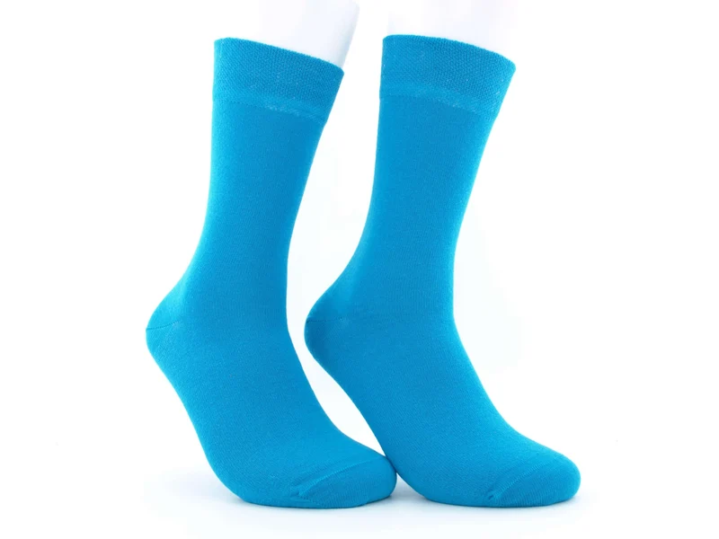 2 Paar bunte Herrensocken türkis