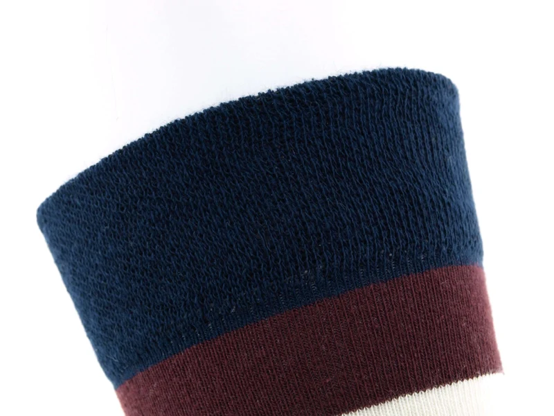 2 Paar bunte Herrensocken Streifen marine