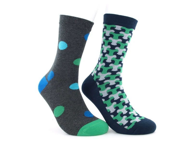 2 Paar Lieblingssocken Herren blaue Kreise