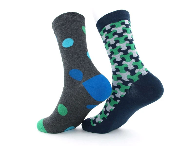 2 Paar Lieblingssocken Herren blaue Kreise