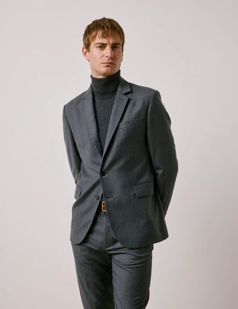 Veste de costume Gordon en laine vierge grise