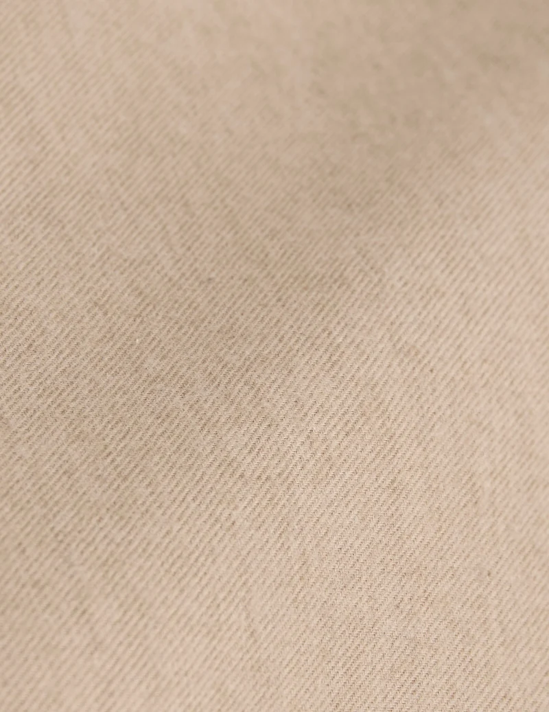 Chemise Gabriel en flanelle et cachemire beige