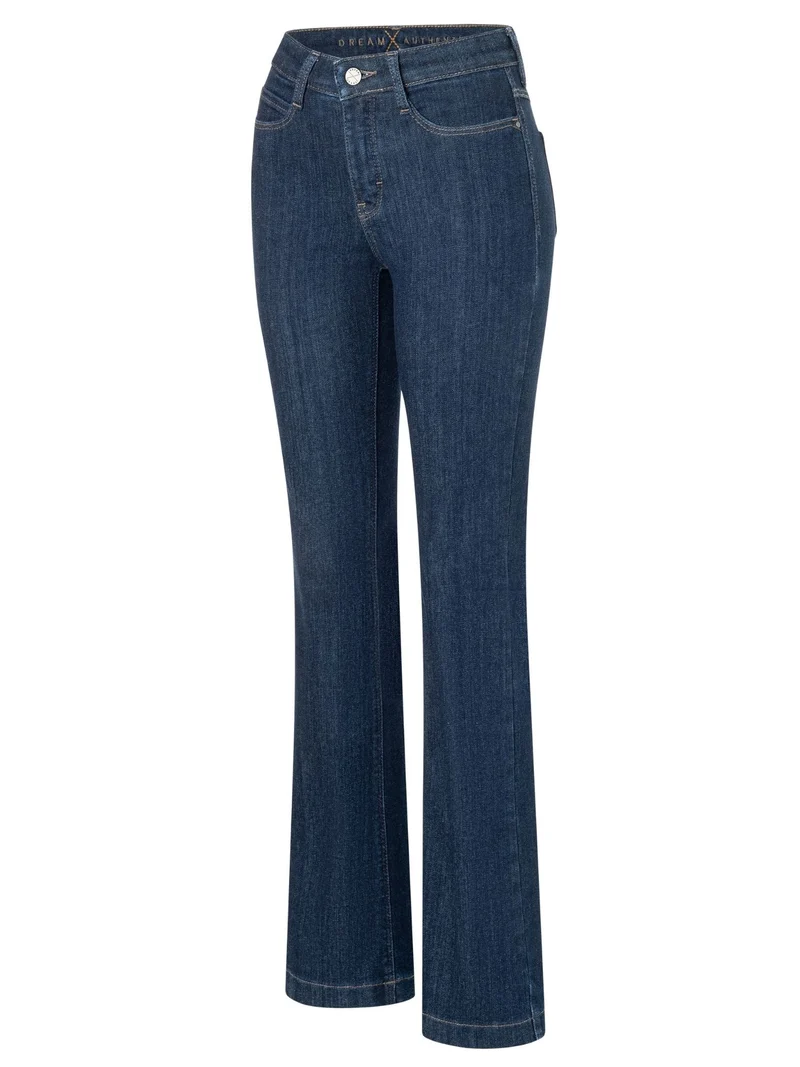 MAC JEANS - DREAM BOOT, Mid Waist, Mega flex Denim Light Bootcut Jeans, Dark Blue