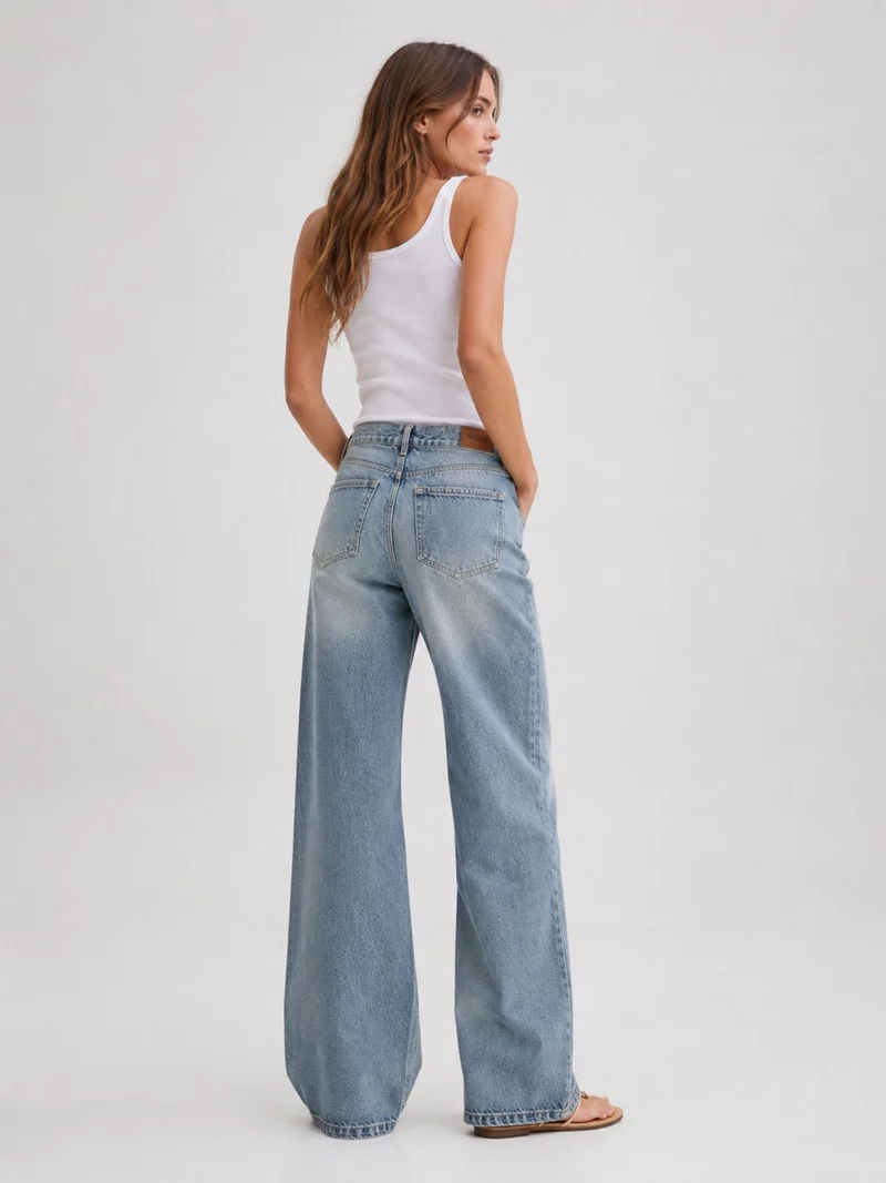 Bogilvy- KAYA, High-Rise, Baggy - Barrel, Light Blue