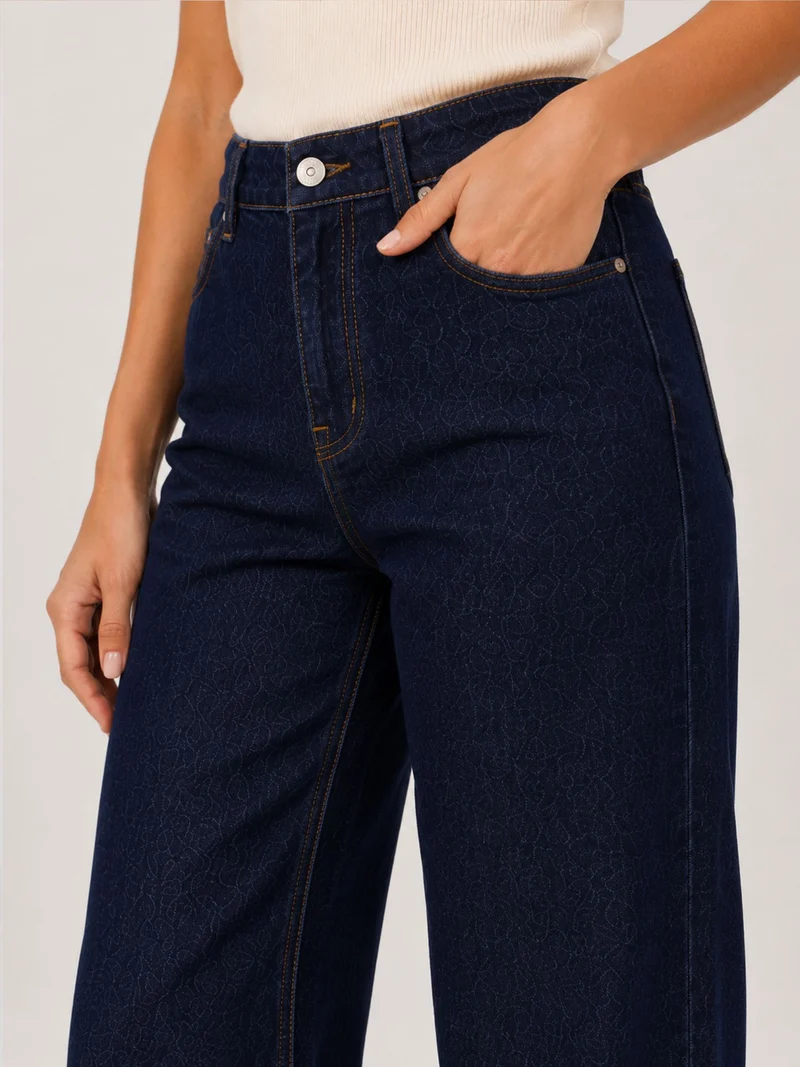 BOGILVY - AVA Straight Wide Leg High Waist Rinsed Wash