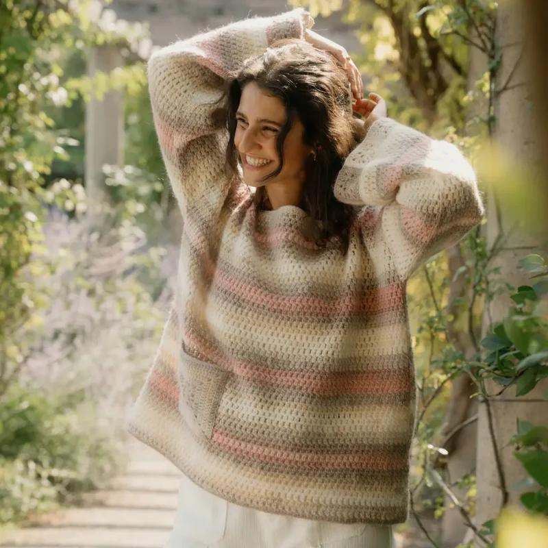 Häkelset Pulli mit Granny Squares