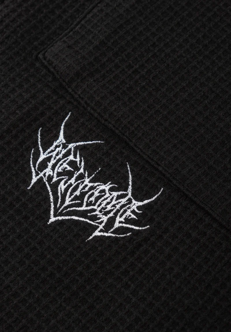 Sliver Waffle Knit Zip