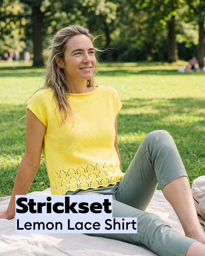 Strickset Lemon Lace Shirt