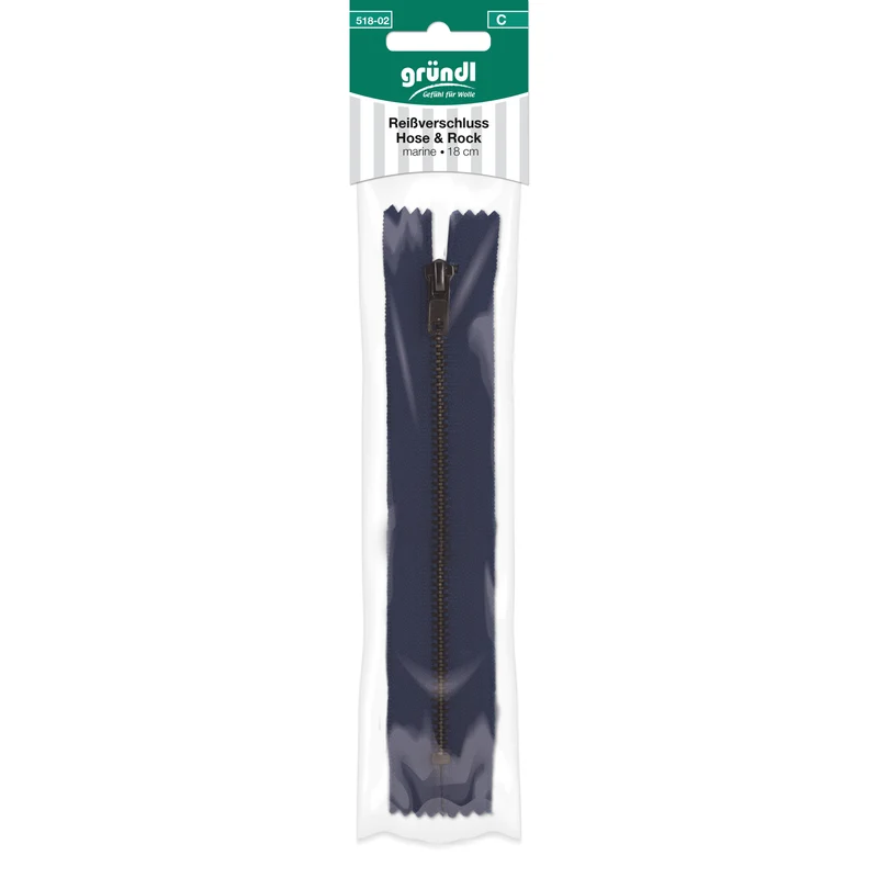 Reißverschluss Hose und Rock, 18 cm