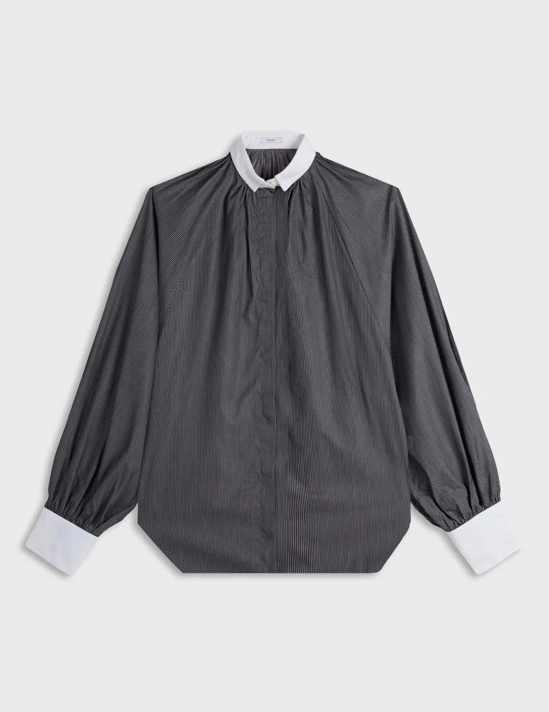 Chemise Pauline rayée noire