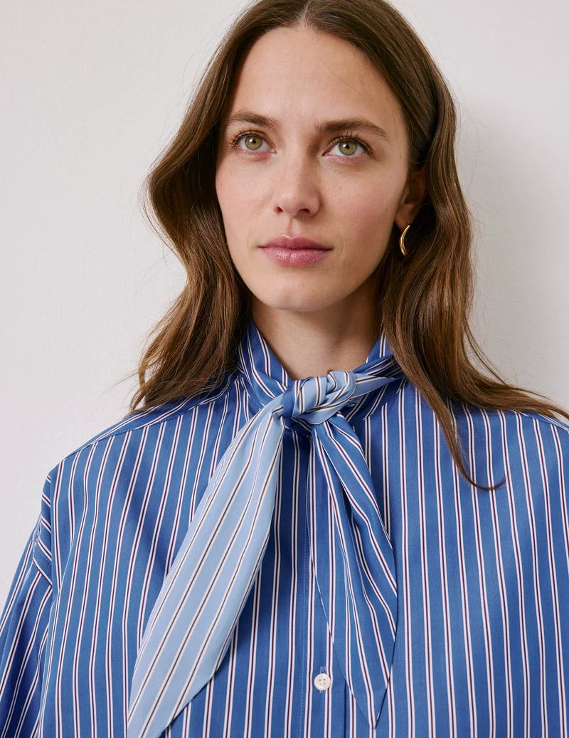 Chemise Margaux rayée bleue