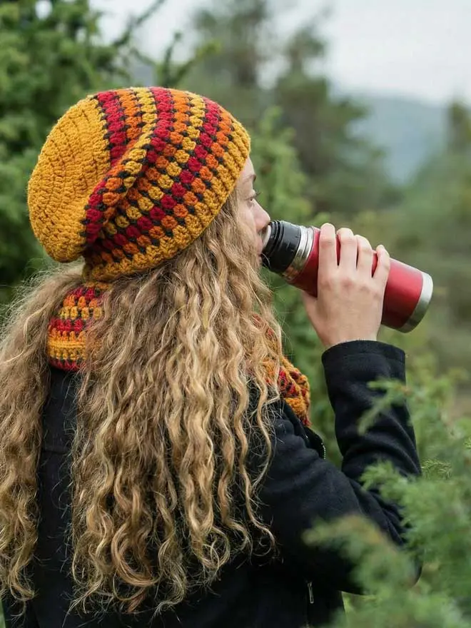 Häkelset Autumn Beanie und Loop