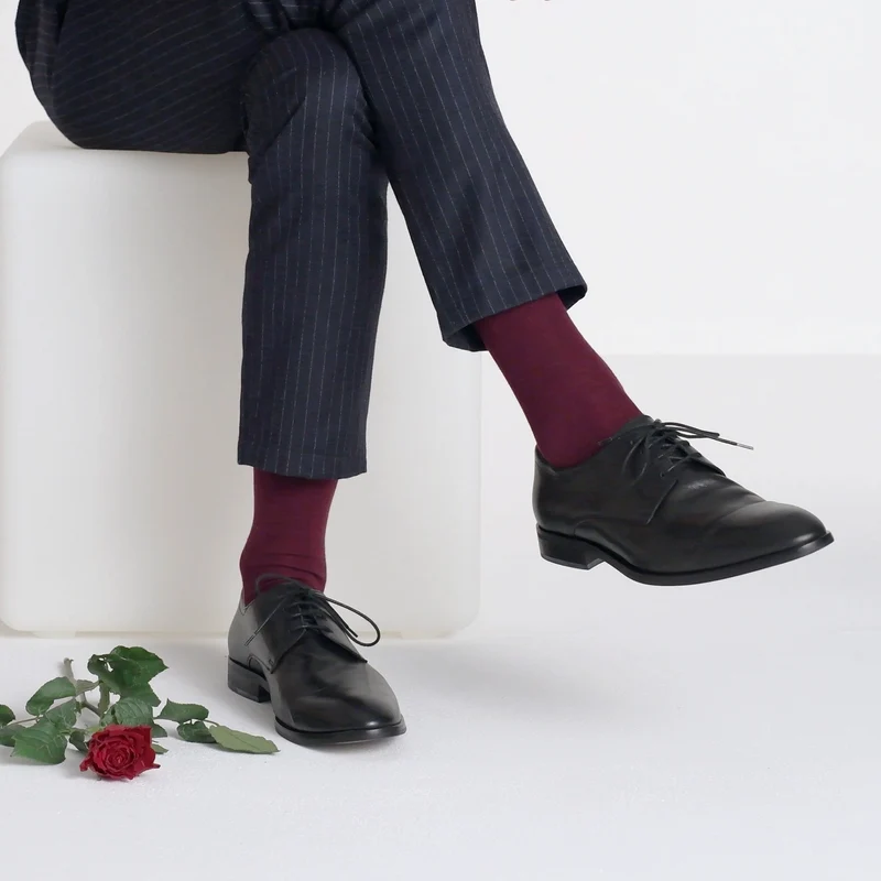 Kaschmir Modal Socken / Bordeaux