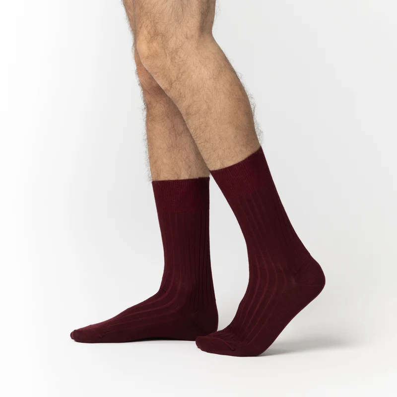 Merino Wollsocken / Bordeaux