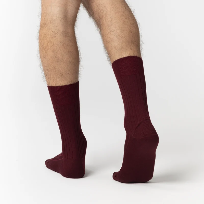 Merino Wollsocken / Bordeaux